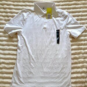 All in Motion Texture Polo Shirt White Size S Unisex NWT